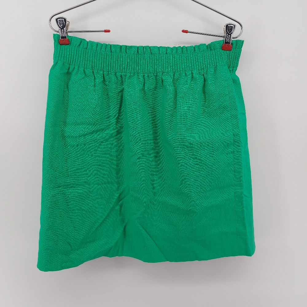 J.Crew Linen-cotton blend city midi skirt Green Size 8 - Picture 8 of 12